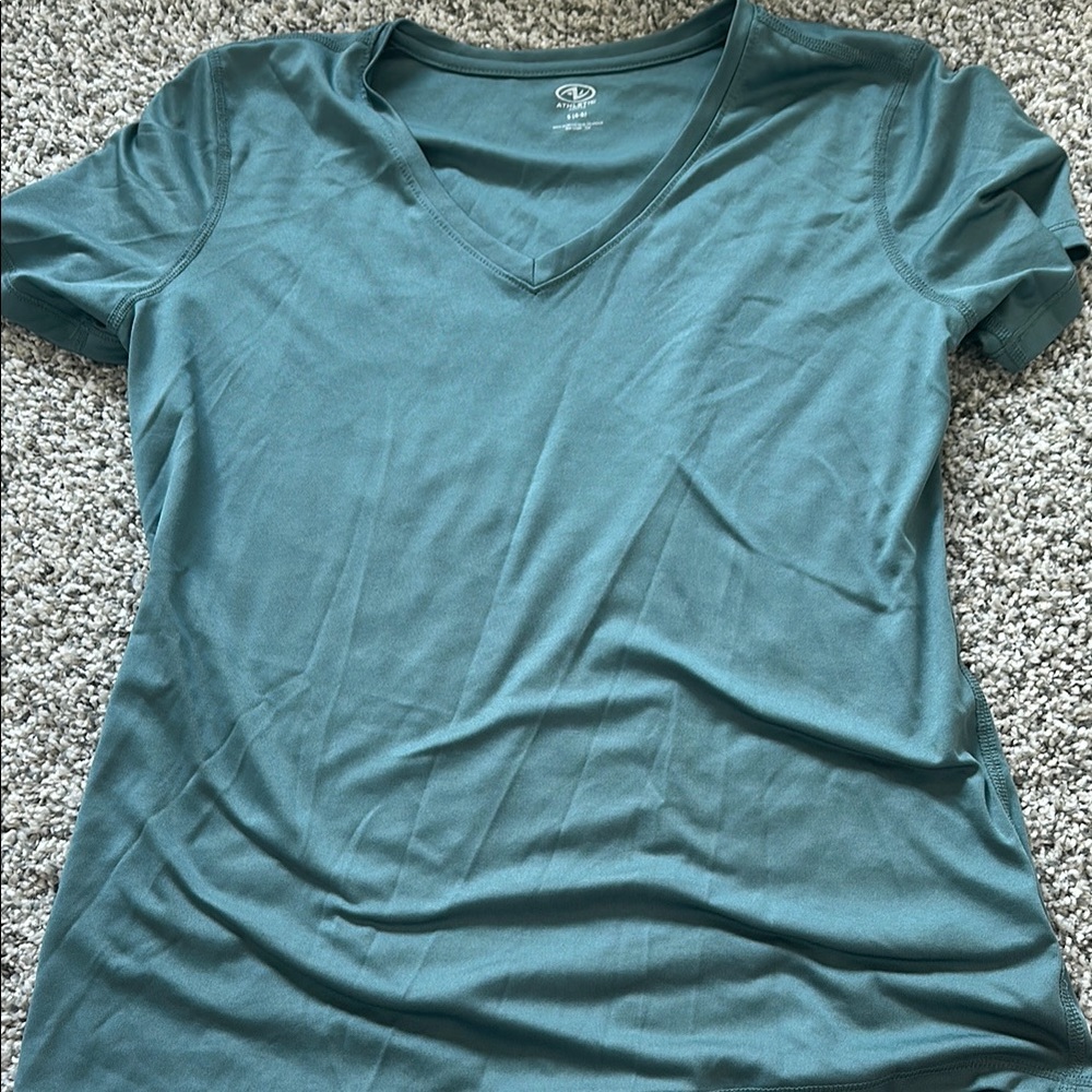 Women's Teal V-Neck Top